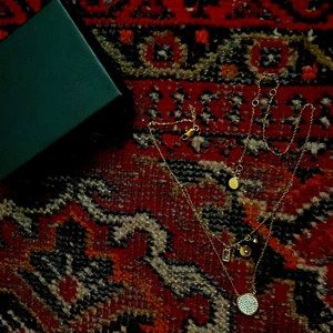 Michael Kors 14k gold plated High quality crystal choker layered necklace.